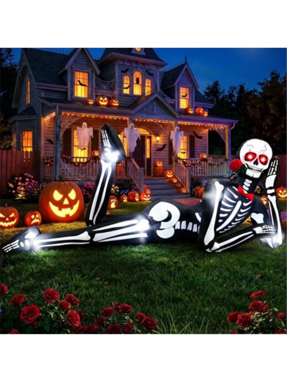 OurWarm 12FT Halloween Inflatables Outdoor Decorations, Inflatable Skeleton